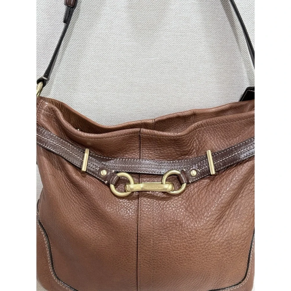 COACH Vintage Hampton‎ Horsebit Burnished Leather Ergo Bag